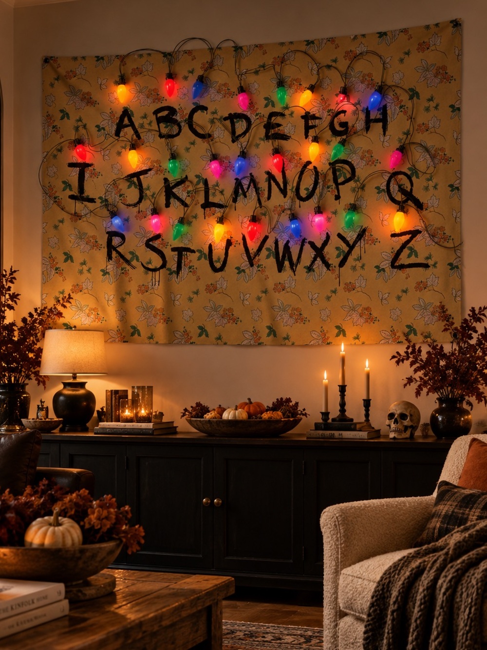Stranger Things Light-Up Alphabet Wall Tapestry 6’ x 4’